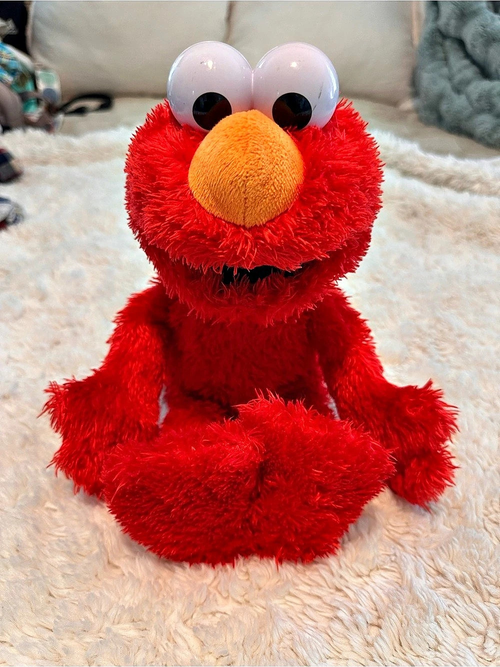 Sesame Street Tickliest Tickle Me Elmo Plush Red & Orange
